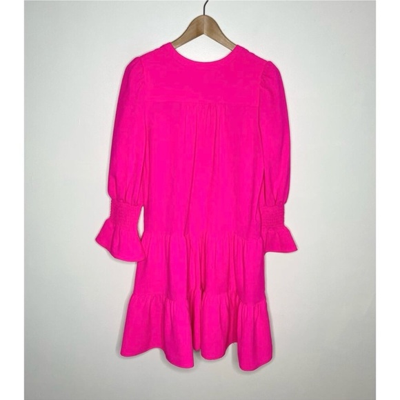 Pomander Place Kenzo Mini Dress NWT XS Pink Tiered Crepe Tuckernuck - Picture 5 of 16